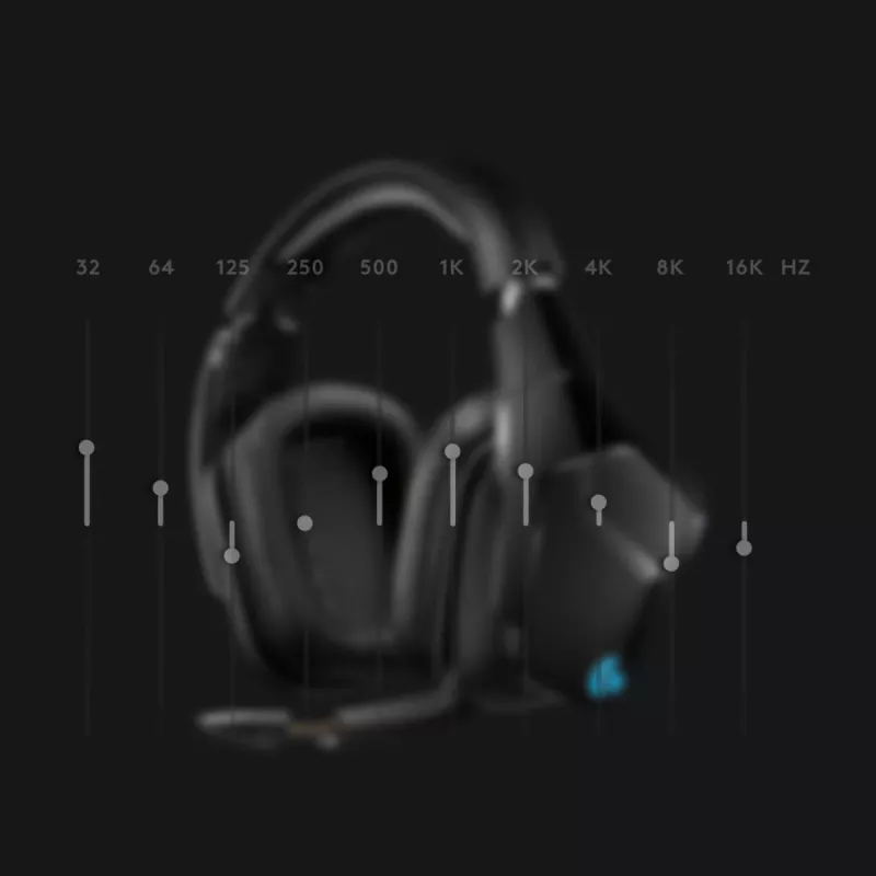 LOGITECH G935 belaidės 7.1 erdvinio garso žaidimų ausinės su Lightsync RGB apšvietimu – 2,4 GHz