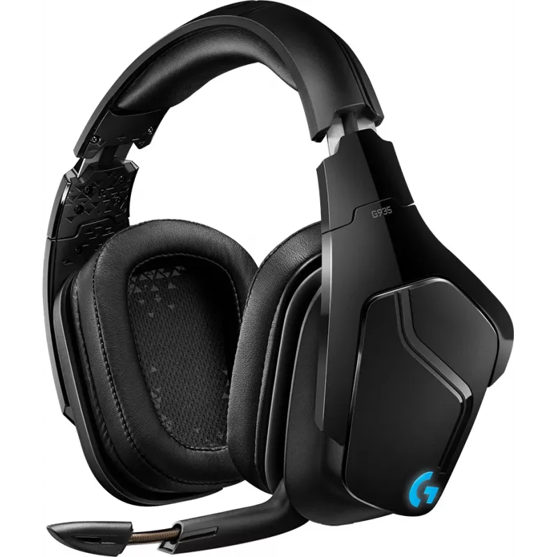 LOGITECH G935 belaidės 7.1 erdvinio garso žaidimų ausinės su Lightsync RGB apšvietimu – 2,4 GHz