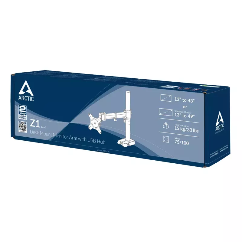 ARCTIC Z1 (Gen 3) - Monitorinė rankena su USB stebulės prievadu