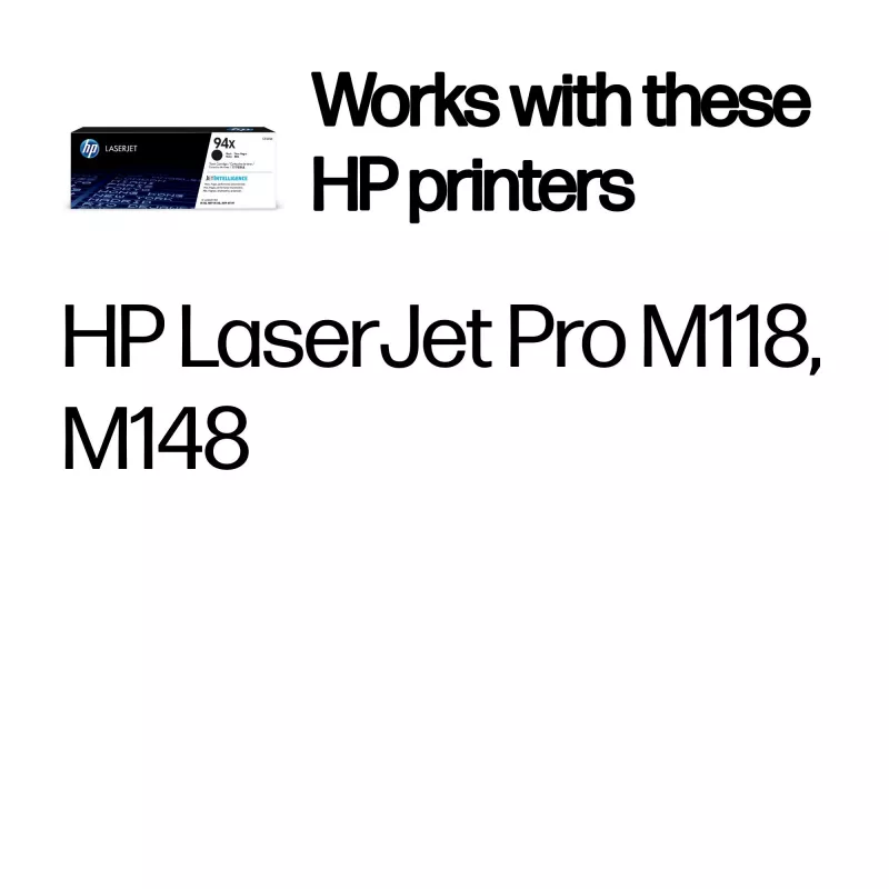 HP 94X High Yield juodas originalus LaserJet tonerio kasetė, 2800 puslapių, juoda, 1 vnt.