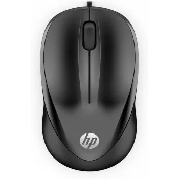 HP Wired Mouse 1000, ambidekstrinė, USB Type-A, 1200 DPI, juoda