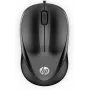 HP Wired Mouse 1000, ambidekstrinė, USB Type-A, 1200 DPI, juoda
