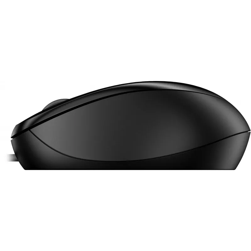 HP Wired Mouse 1000, ambidekstrinė, USB Type-A, 1200 DPI, juoda