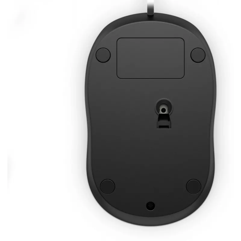 HP Wired Mouse 1000, ambidekstrinė, USB Type-A, 1200 DPI, juoda