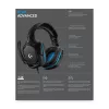 LOGITECH G432 – žaidimų ausinės su mikrofonu, USB / 3.5 mm, 7.1 erdvinis garsas, mėlyna