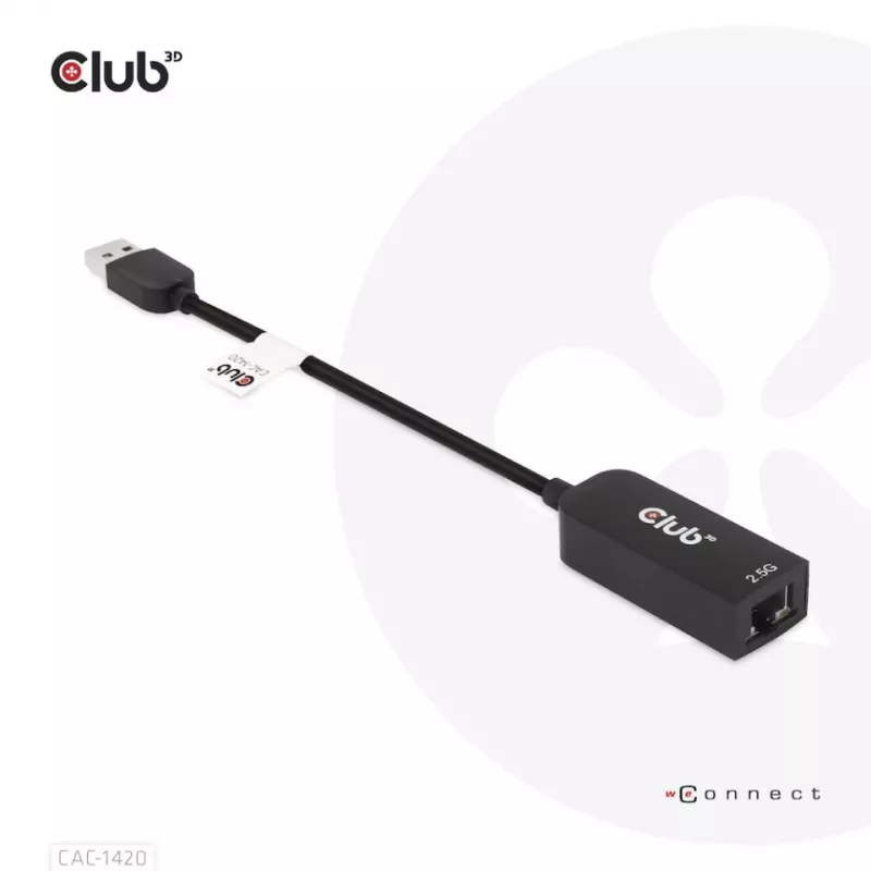CLUB3D USB 3.2 Gen1 Type-A į RJ45 2.5Gbps adapteris