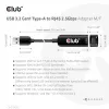 CLUB3D USB 3.2 Gen1 Type-A į RJ45 2.5Gbps adapteris