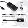 CLUB3D USB 3.2 Gen1 Type C į RJ45 2.5Gbps adapteris