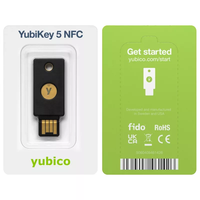 YUBICO Yubikey 5 NFC – aparatinis saugos raktas su NFC