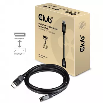 CLUB3D DisplayPort 1.4 HBR3 Prailginimo Laidas 8K60Hz M/F 2m