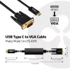 Aktyvus USB Type-C į VGA laidas M/M CLUB3D CAC-1512 5m