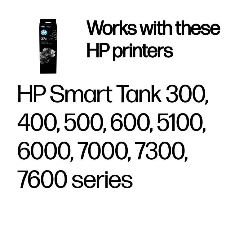 HP 32XL 135 ml originalus rašalo butelis, juodas