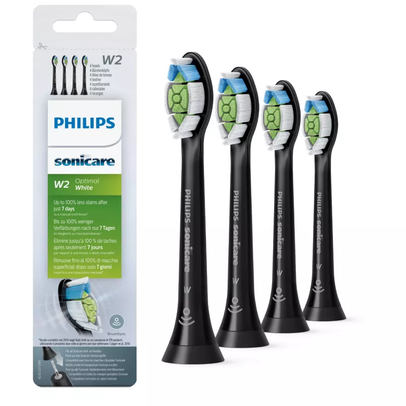Philips W Optimal White HX6064/11 4 vnt. soniniai dantų šepetėlio antgaliai