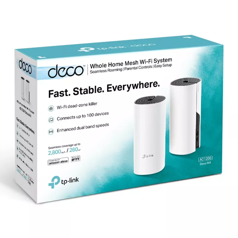 TP-Link AC1200 Deco M4 belaidis maršrutizatorius (2 vnt.)