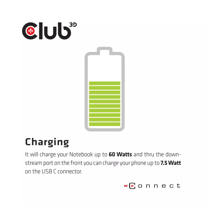 CLUB3D CSV-1562 USB3.2 Gen1 Type-C universalus dokas su 3x 4K30Hz, įkrovimu ir DisplayLink sertifikatu