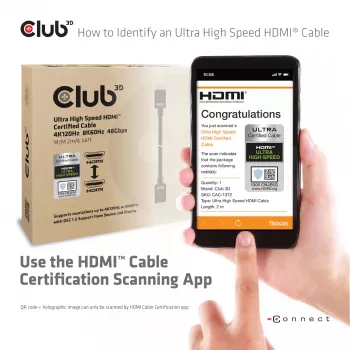 CLUB3D Ultra High Speed HDMI 2.1 laidas 48Gbps 3m (CAC-1373)