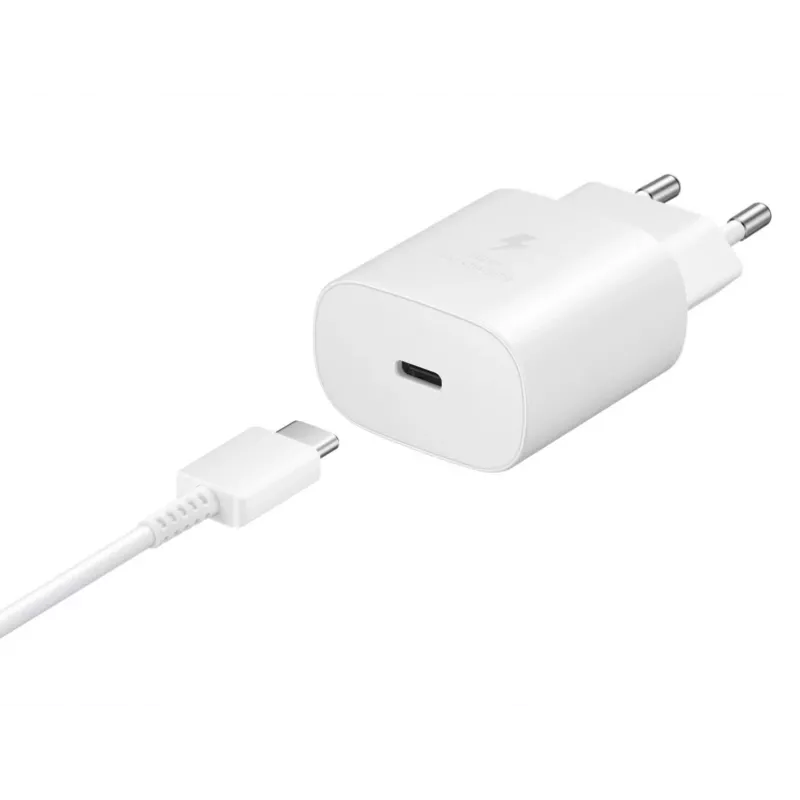 Samsung EP-TA800 greitasis įkroviklis belaidžiam ryšiui, 25 W, USB-C, baltas