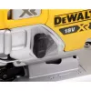Pjūklas stūmoklinis DeWALT DCS334NT-XJ belaidis 18V, eiga 2,6 cm, pjovimo gylis medyje 135 mm, nuožulnumas 0–45°, viršutinė rankena, minkšta rankena