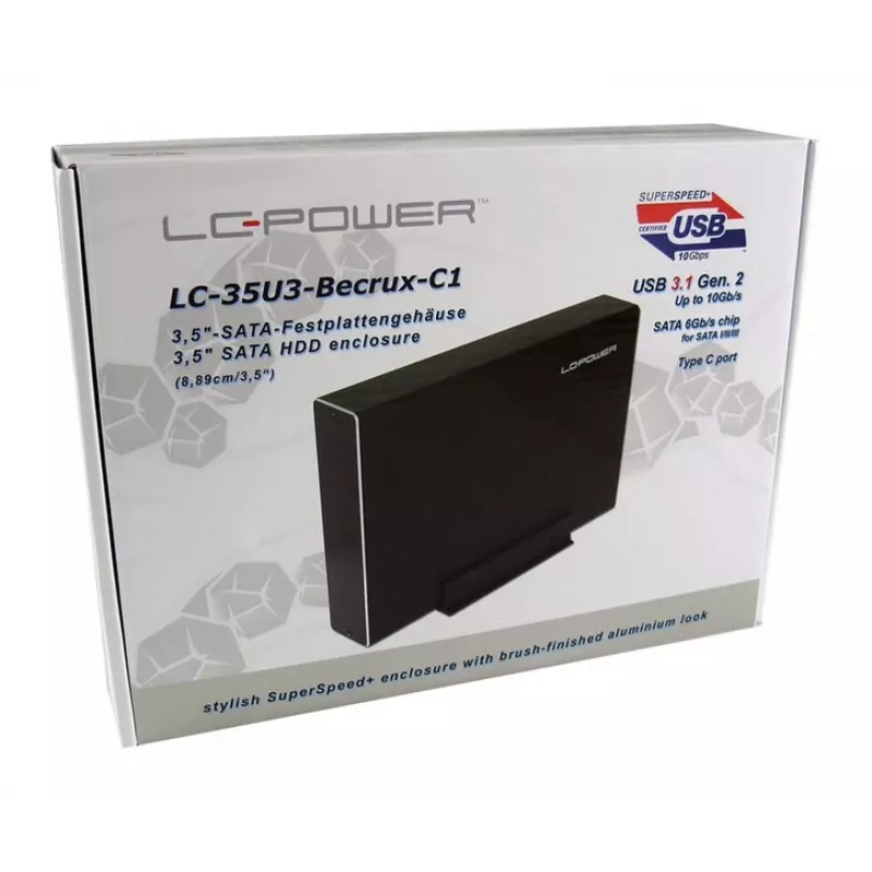Išorinis HDD korpusas LC-Power LC-35U3-Becrux-C1 Juodas 3.5 colio
