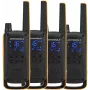 Motorola Talkabout T82 Extreme Quad Pack – 4× PMR racijos, 16 kanalų, IPX4, 500 mW, įkraunamos NiMH baterijos, micro-USB