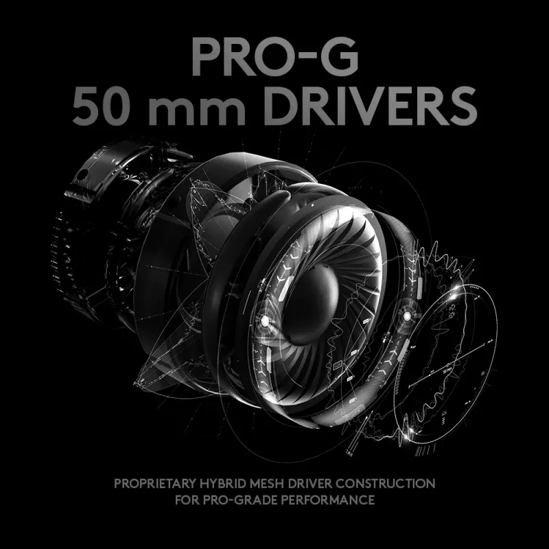 LOGITECH G Pro X žaidimų ausinės – 3,5 mm – juodos