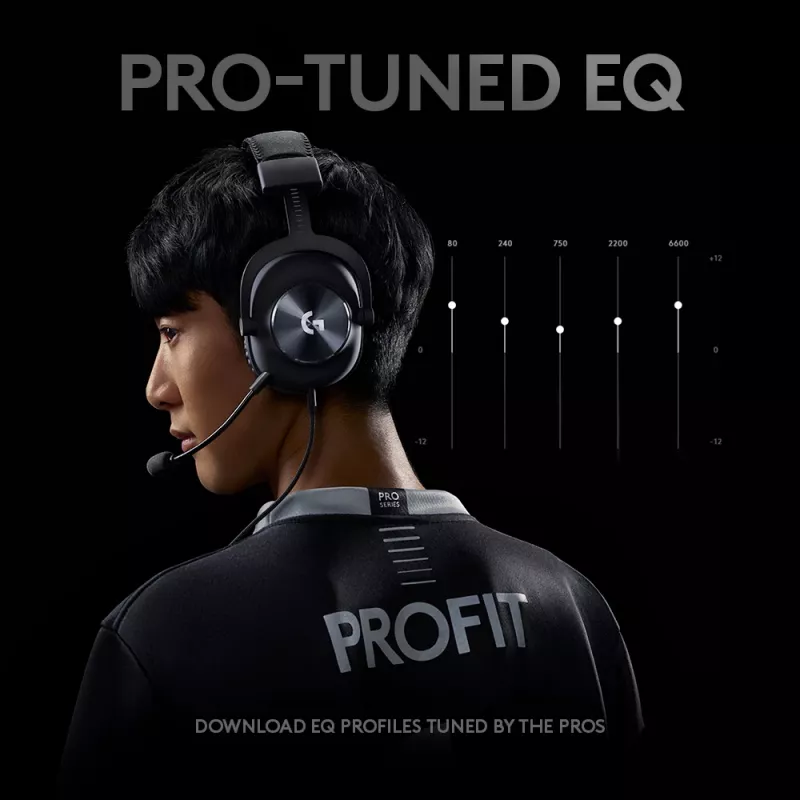 LOGITECH G Pro X žaidimų ausinės – 3,5 mm – juodos