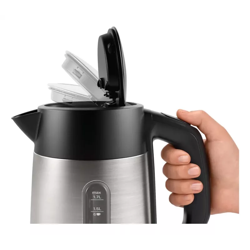 Bosch TWK4P440 elektrinis virdulys 1,7 L 2400 W juodas, nerūdijantis plienas