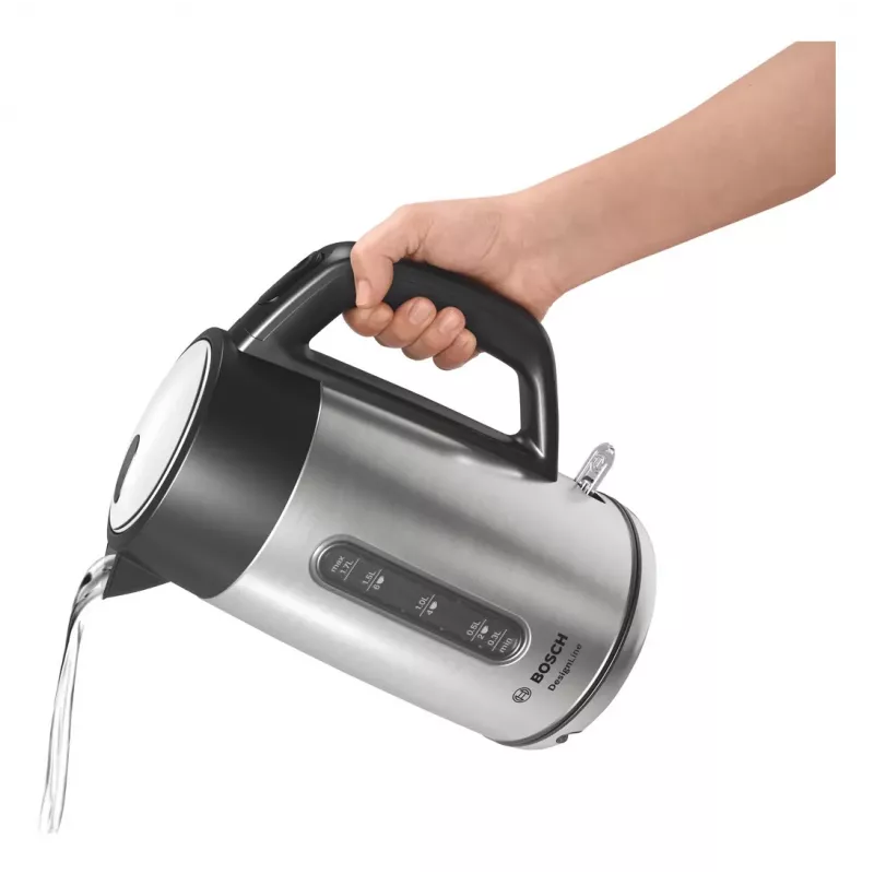 Bosch TWK4P440 elektrinis virdulys 1,7 L 2400 W juodas, nerūdijantis plienas