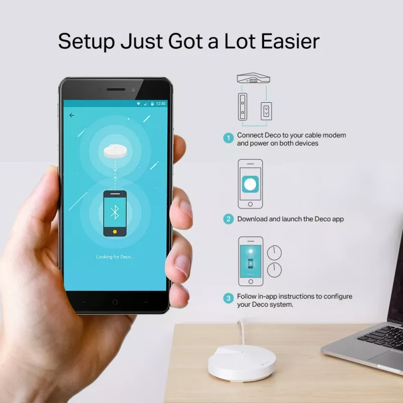TP-Link Deco M5 AC1300 belaidžio tinklo „Mesh“ sistema, 2 vnt. rinkinys
