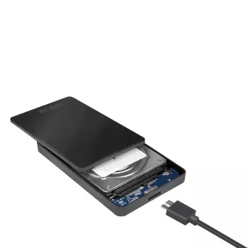 Išorinis HDD/SSD dėklas LogiLink UA0339 Juodas 2.5 colio