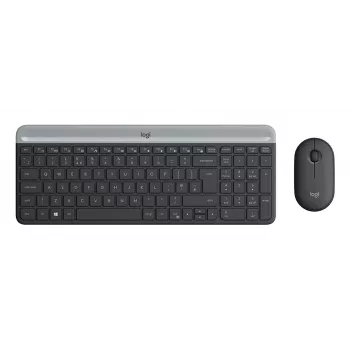 LOGITECH MK470 belaidis klaviatūros ir pelės rinkinys (Slim Combo) – grafitas, QWERTY Šiaurės šalims