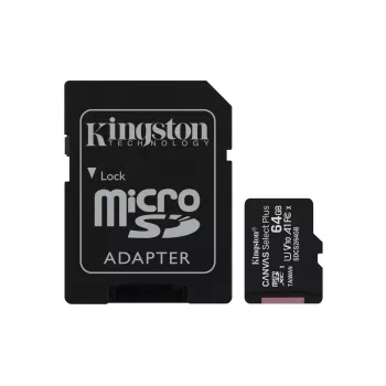 Kingston Canvas Select Plus 64GB microSDXC A1 C10 100R atminties kortelė su adapteriu