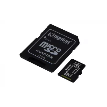 Kingston Canvas Select Plus 64GB microSDXC A1 C10 100R atminties kortelė su adapteriu