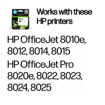 HP 912XL High Yield Original Ink Cartridge juoda