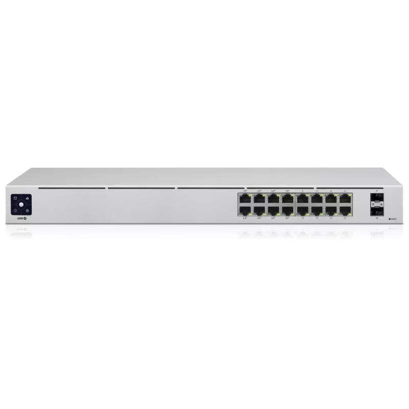 UBIQUITI NETWORKS UniFi Switch 16x Gigabit eterneto prievadai, įskaitant 8x 802.3at PoE+ prievadus