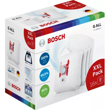 Bosch BBZ16GALL dulkių maišelių rinkinys cilindriniams dulkių siurbliams (16 vnt.)