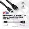 Club 3D CAC-1121 Mini DisplayPort į DisplayPort 1.4 pailginimo kabelis, 8K60Hz, DSC 1.2, HBR3, HDR, 32AWG, M/F, 1 m (3,28 ft), juodas