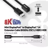 CLUB3D Mini DisplayPort 1.4 į DisplayPort prailginimo laidas 8K60Hz DSC 1.2 HBR3 HDR dvipusis F/M 1m