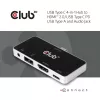 CLUB3D USB Type C 4-in-1 Hub į HDMI™ 4K60Hz USB Type C PD / USB Type A / Audio lizdas