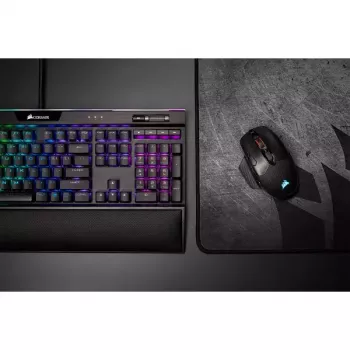 Pelė Corsair DARK CORE RGB PRO RF belaidė + Bluetooth + USB Type-A