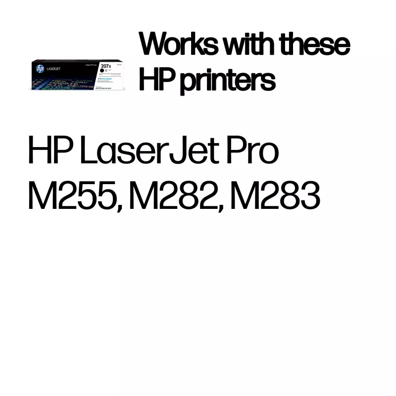 HP 207X didelės išeigos juodas originalus LaserJet tonerio kasetė, 3150 puslapių, juoda, 1 vnt.