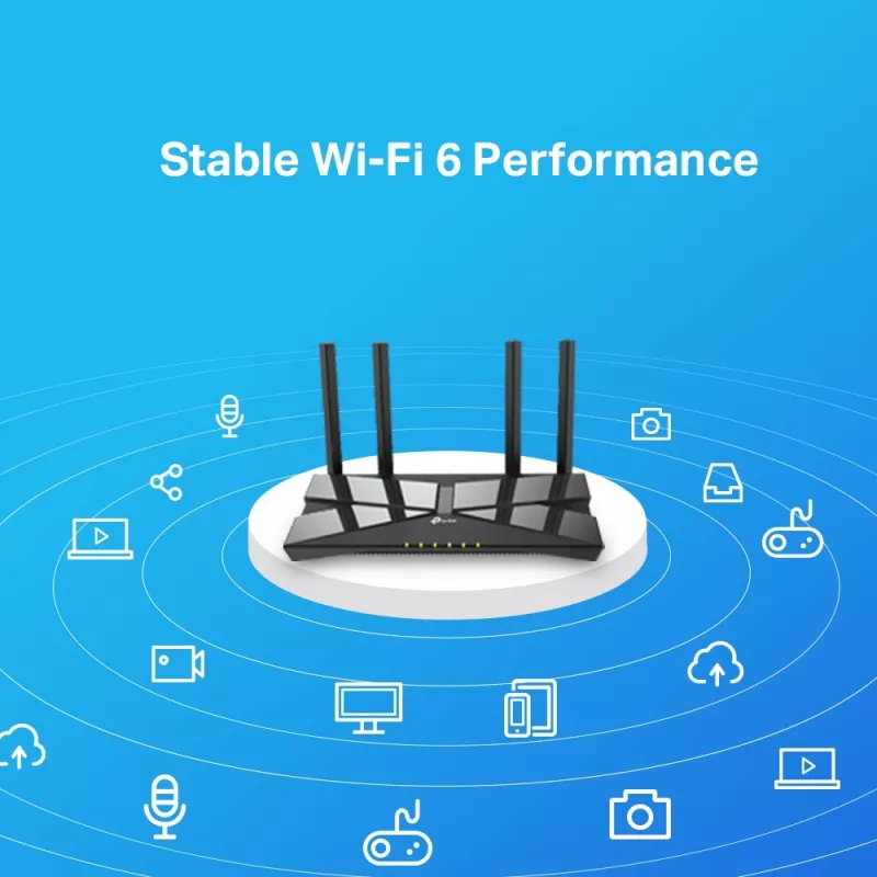 TP-Link Archer AX1500 Dual-Band Wi-Fi 6 maršrutizatorius, juodas