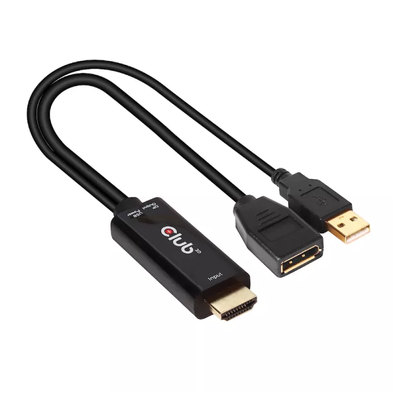 CLUB3D CAC-1331 aktyvus HDMI į DisplayPort adapteris 0.25 m juodas