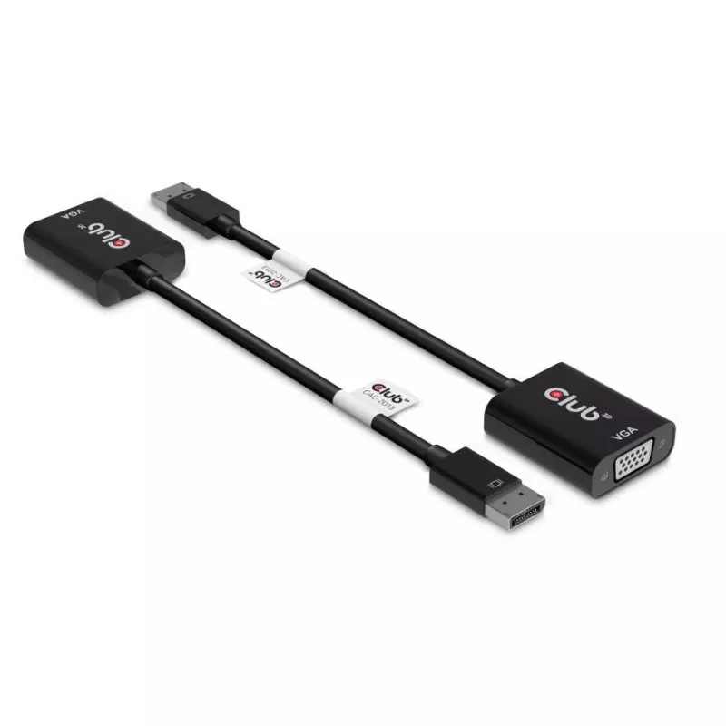 CLUB3D DisplayPort™ į VGA juodas aktyvus adapteris M/F