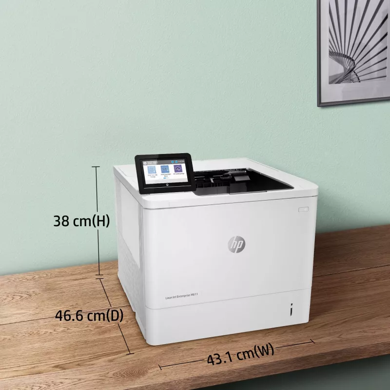 HP LaserJet Enterprise M611dn – lazerinis spausdintuvas, A4, 1200x1200 DPI, 61 ppm, dvipusis spausdinimas, tinklo paruoštas