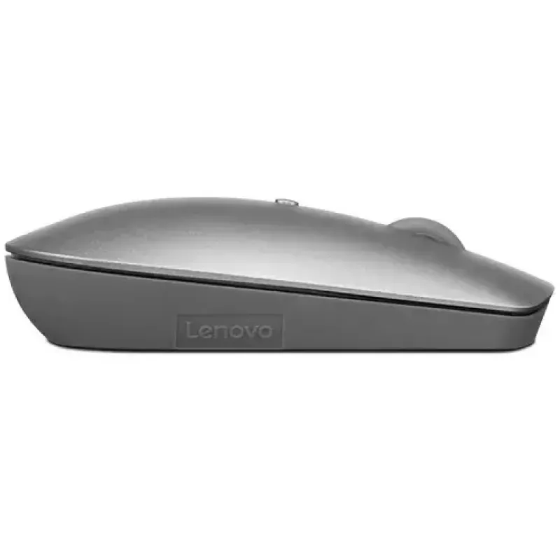Optinė Bluetooth pelė Lenovo 600 – 2400 DPI, Bluetooth 5.0 dviejų įrenginių, 3 mygtukai, rutulinis slinkimas, geležinė pilka