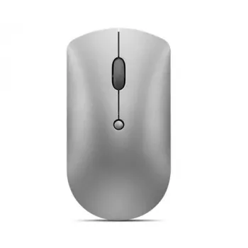 Optinė Bluetooth pelė Lenovo 600 – 2400 DPI, Bluetooth 5.0 dviejų įrenginių, 3 mygtukai, rutulinis slinkimas, geležinė pilka
