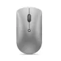 Optinė Bluetooth pelė Lenovo 600 – 2400 DPI, Bluetooth 5.0 dviejų įrenginių, 3 mygtukai, rutulinis slinkimas, geležinė pilka