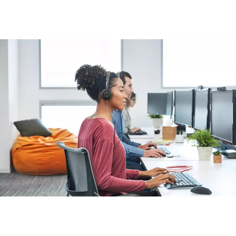 LOGITECH Zone Wired – ausinės su mikrofonu, USB-C / USB-A, UC Zone, juodos