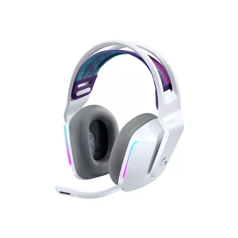 LOGITECH G733 Lightspeed belaidės RGB žaidimų ausinės balta